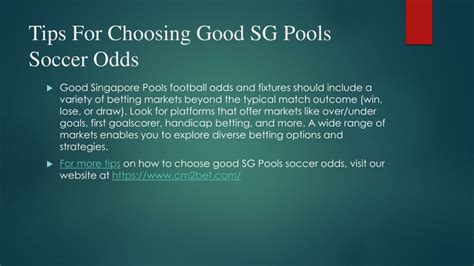 sg pools soccer odds|How to Play: Football .